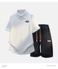 Men's Summer Trendy Loose Jacquard Polo Shirt and Shorts Set
