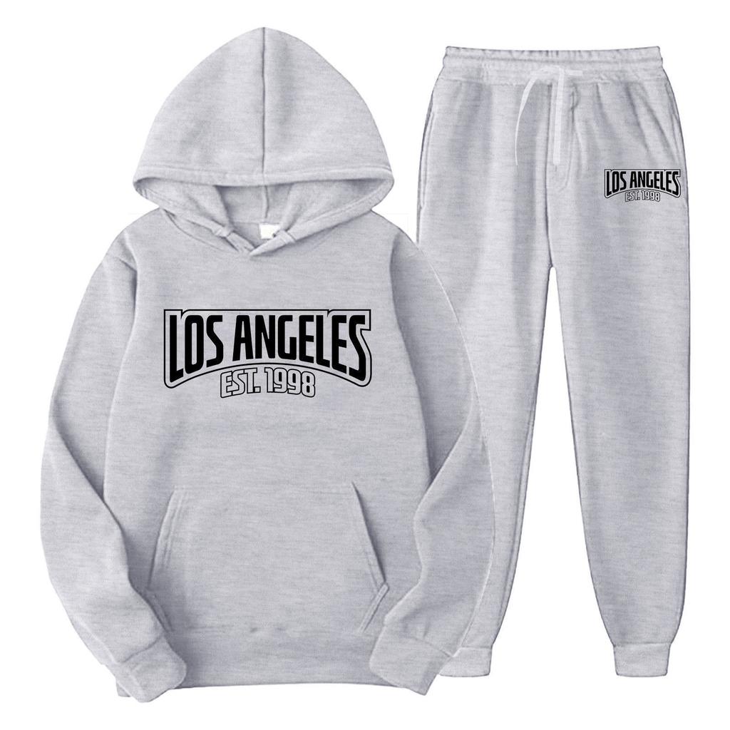 New cross-border foreign trade pullover men's and women's same sports sweater set fashion sweater sweatpants fleece hoodie set