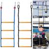 4 Step Heavy Duty Climbing Rope Folding Portable Rope Boarding Ladder Swim Ladder for Inflatable Boat Kayak Motorboat Canoeing