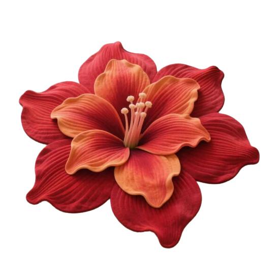 Floral Plush Rug Mat 3D Flower Optical Illusion Floor Mat Non-Slip Water-Absorbent Bath Mat for Bathroom Bedroom Living Room