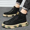 Scarpe Casual Stile Britannico da Uomo Autunno e Inverno Nuove Scarpe Fashion da Esterno Antiscivolo Impermeabili Resistenti all'Usura Stivali Alti