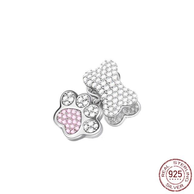 Nouveau 925 En Argent Sterling Rose Fille Garçon Rose Étincelle Entretoise Clip Charme À Perles Original De Mode Bracelet Bijoux À Bricoler Soi-Même Pour Les Femmes