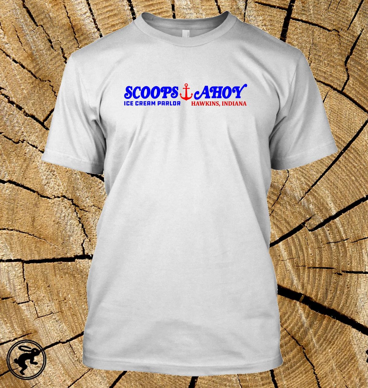 SCOOPS AHOY Ice Cream Parlour Stranger Things T Shirt TV Show Tee XXXXL