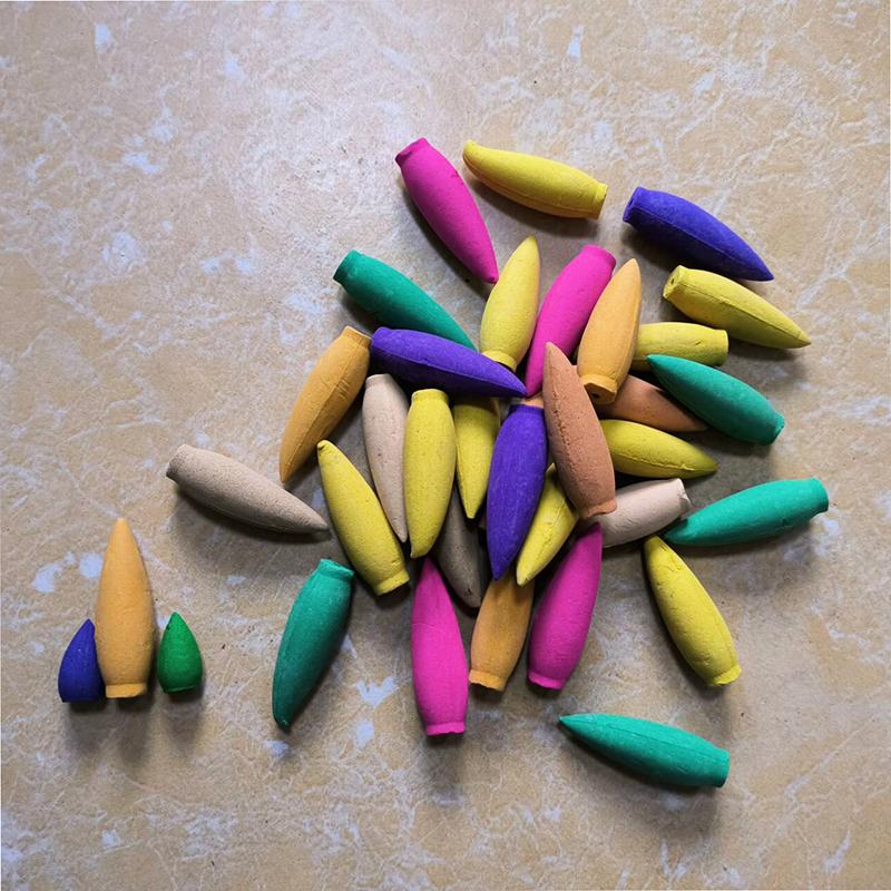 

100 г Натуральные большие конусы благовоний с обратным потоком 30 минут сандаловое дерево Лаванда ароматы для дома Жасмин большой конус благовоний Mixed