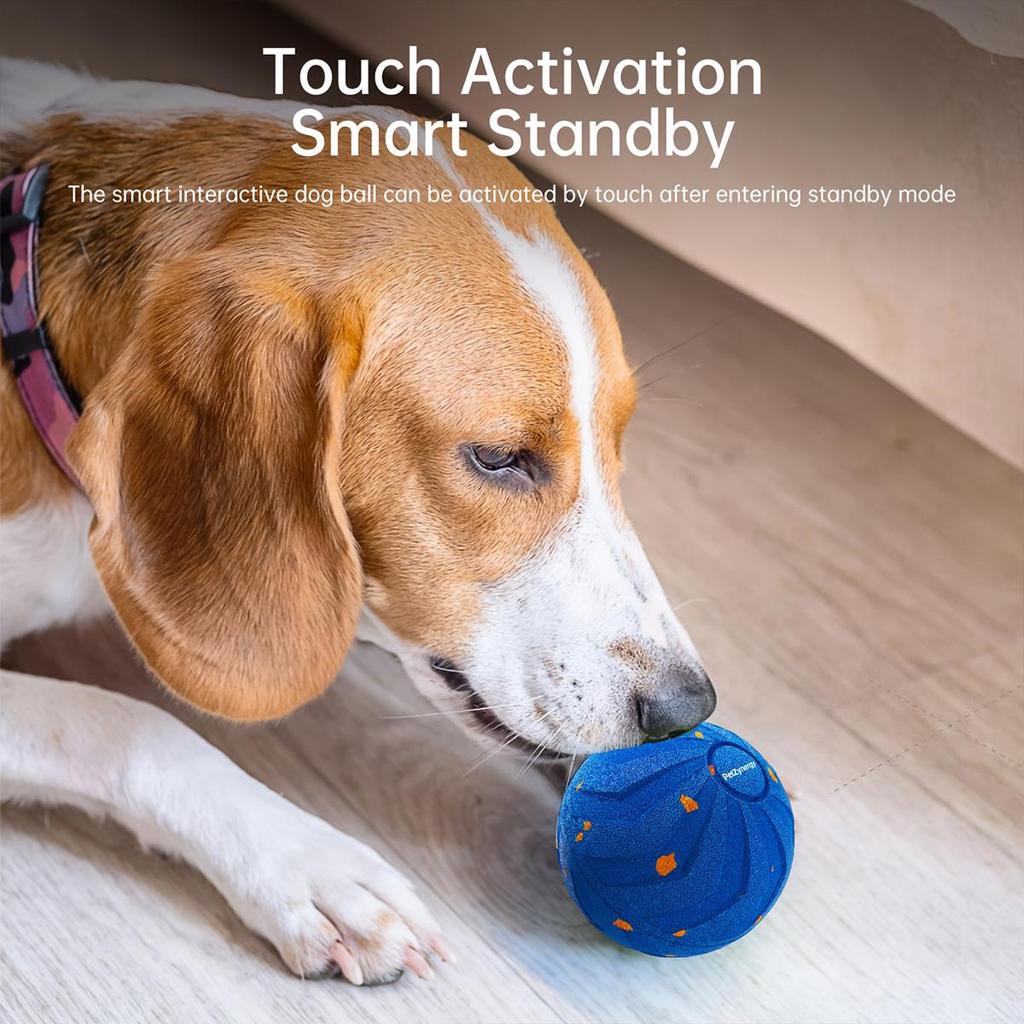 Interactive Automatic Moving Dog Ball Toy, Bouncing & Rotating Smart Dog Toy for Indoor Play
