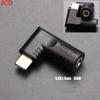 JCD 65W Laptop Power Charger Supply Adapter Connector USB Type-C Female To DC Male Jack Converter Plug For Lenovo HP DELL ASUS