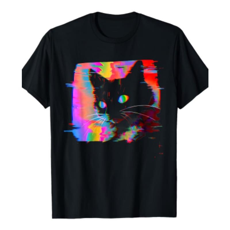 Men's Anime Print T-Shirt - Anime Character Print Crew Neck Short Sleeve Shirt, Machine Washable, Suitable for Anime Apparel and Party Outfits