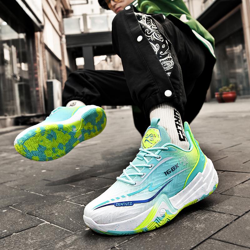 Men's Basketball Shoes Breathable Cushioning Non-Slip Wearable Runing Shoes Gym Training Athletic Basketball Sneakers for Women