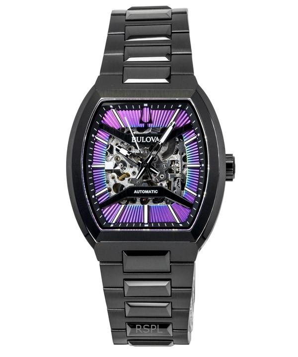 Bulova Maquina Stainless Steel Multicolor Semi-Skeleton Dial Automatic 98A320 Men's Watch