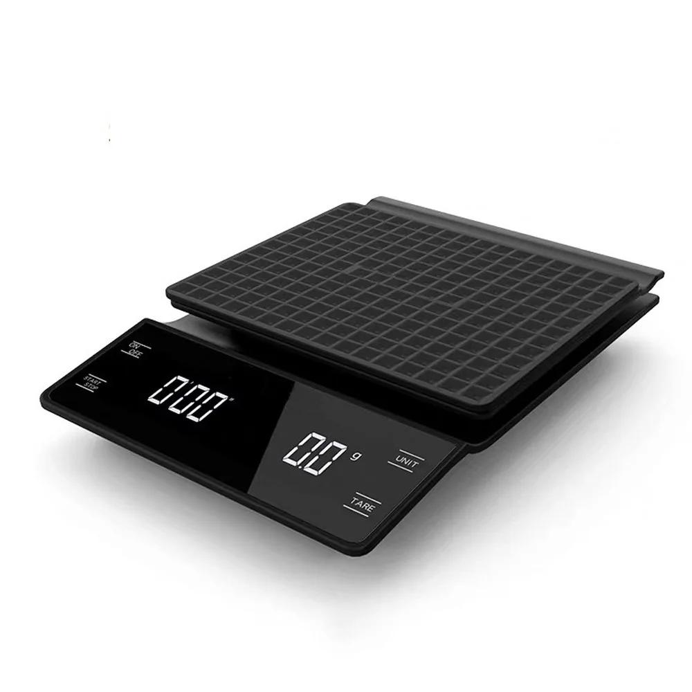 3kg/0.1g Coffee Scale with Timer Kitchen Tools Digital Multifunction Weighing Scale Pour Over Drip Espresso Scale LCD Display