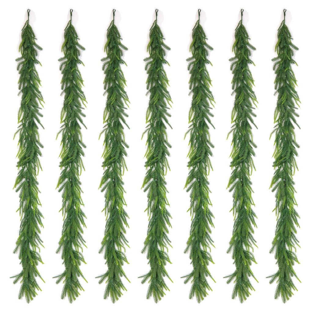 Artificial Christmas Wreath: Soft PE Pine Needles & Cypress with Norfolk Pine Greenery