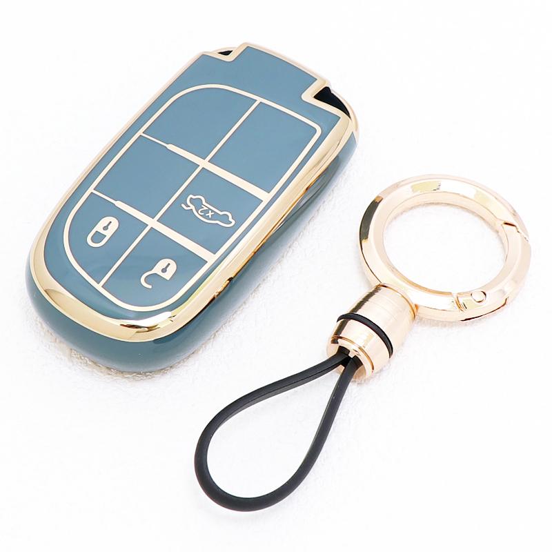 3 Buttons Tpu Auto Accessaries For Jeep Renegade Compass Grand Cherokee Car Key Cover Case Fob For Chrysler 300C Wrangler Dodge