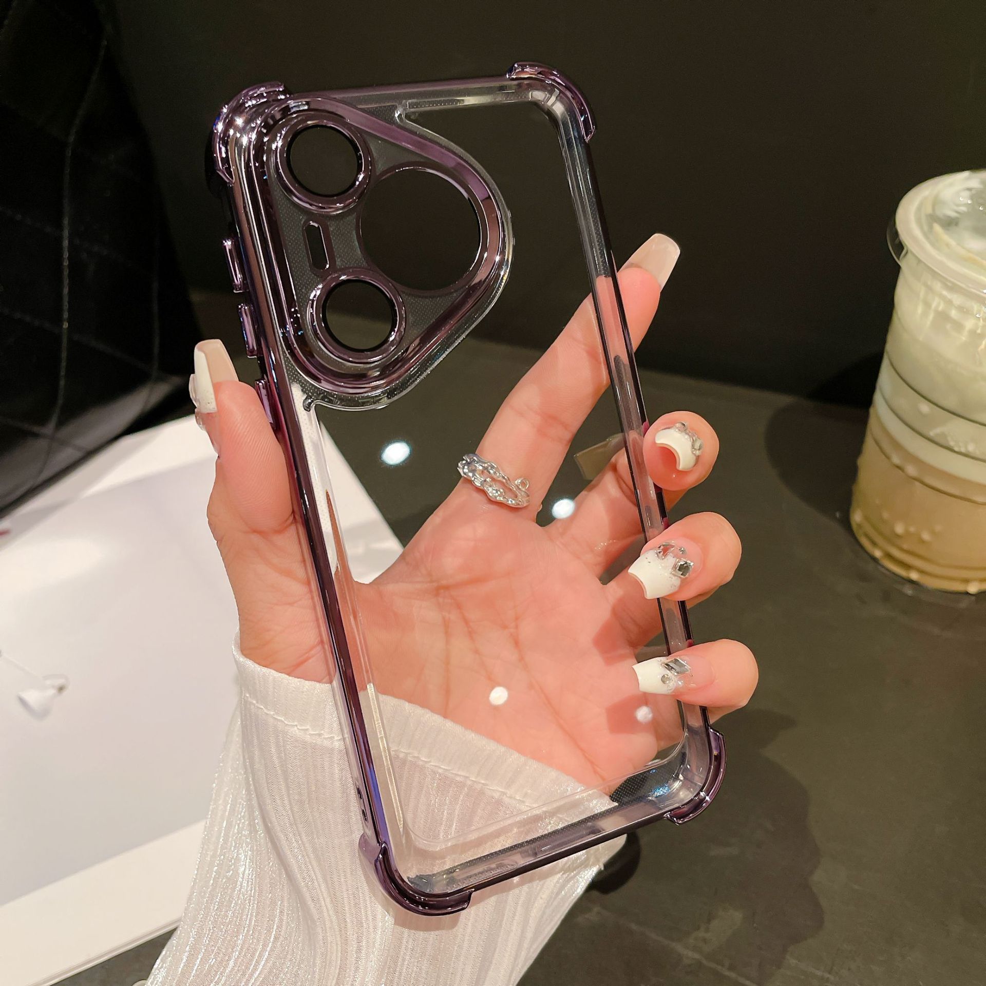 

Чехол Huawei Pura70Pro + с гальваническим покрытием и защитой от падений на четыре угла подходит для чехла с магнитным креплением для мобильного телефона Honor Magic6. Huawei Pura 70Pro/Pro + Universal