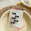 Korean Cute Heart Plaid Candy Color Mini Hair Clip for Kids