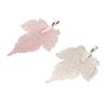2PCS Leaf Pendants Handcrafted DIY Zinc Alloy Leaves Pendants for Necklace Jewelry Making