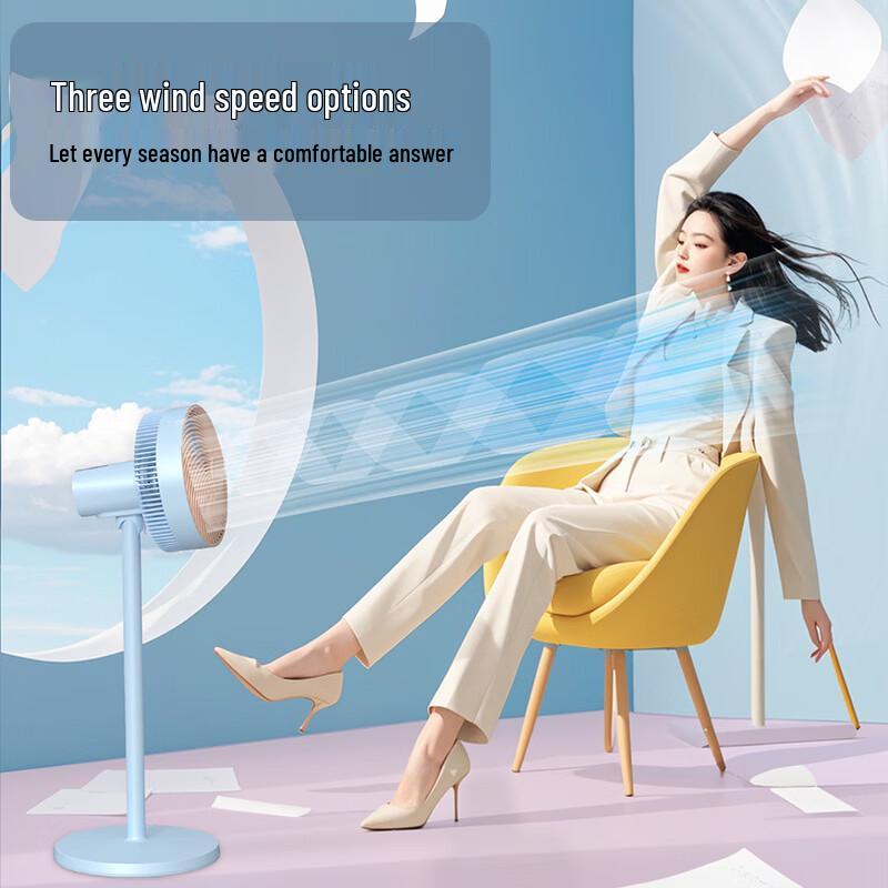 ZISIZ Quiet Voice-Controlled Floor Circulation Fan