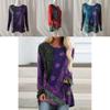 Dámské Hippie Boho Topy s Dlouhým Rukávem ve Velkých Velikostech z Měkkého Materiálu s Květinovým Vzorem
