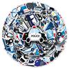50PCS Police Car Graffiti Stickers - Cartoon Kids' DIY Skateboard & Water Bottle Decals (Waterproof)