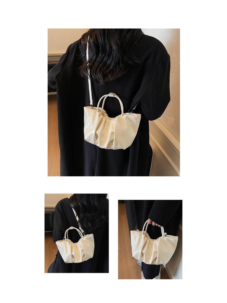 2025 Autumn French Pleated Cloud Bag: New Fashion Textured Casual Handbag & Crossbody