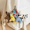 Bell Fabric Puppy Keychain Soft Bag Charm Fashione Cartoon Doll Keyring  Hanging Ornaments