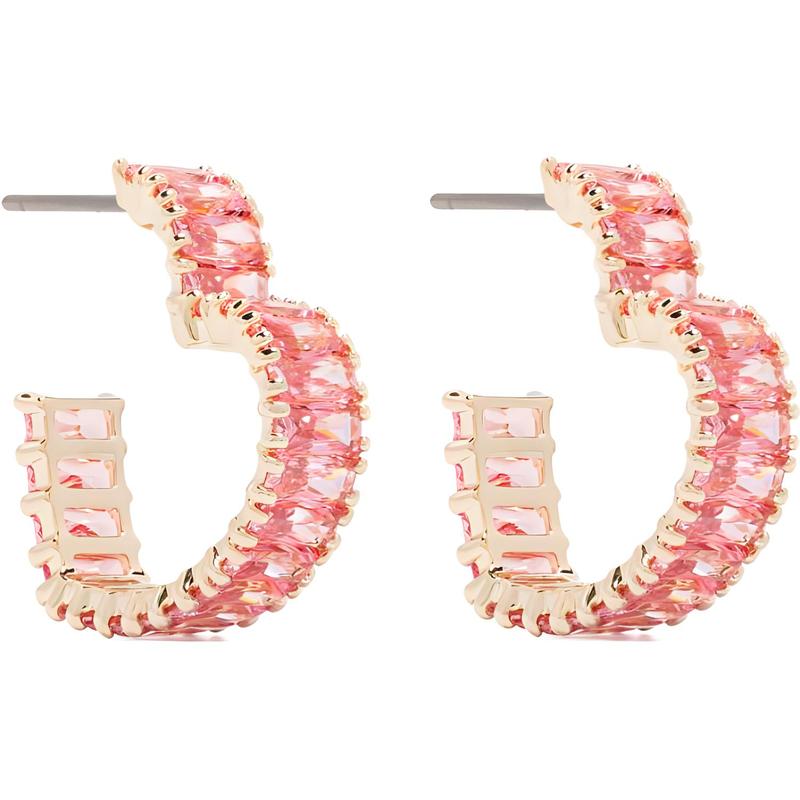 Swarovski Matrix Original Design Zircon Brass Gold Plated Earrings Women s Red 5706340