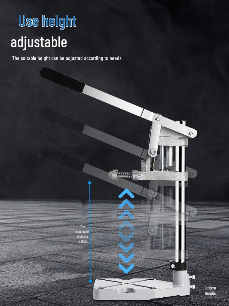 Adjustable Multi-Functional Hand Drill Stand for Household and Industrial Use