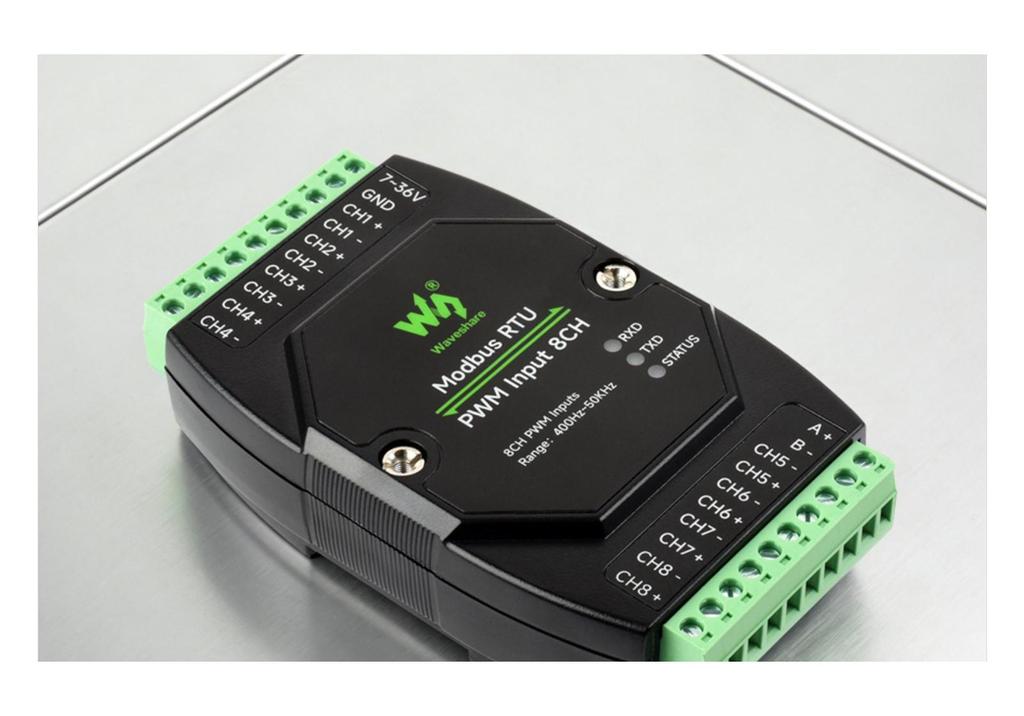 Industrial 8-Channel PWM Input Module with RS485 Interface & Isolated Modbus RTU Protection