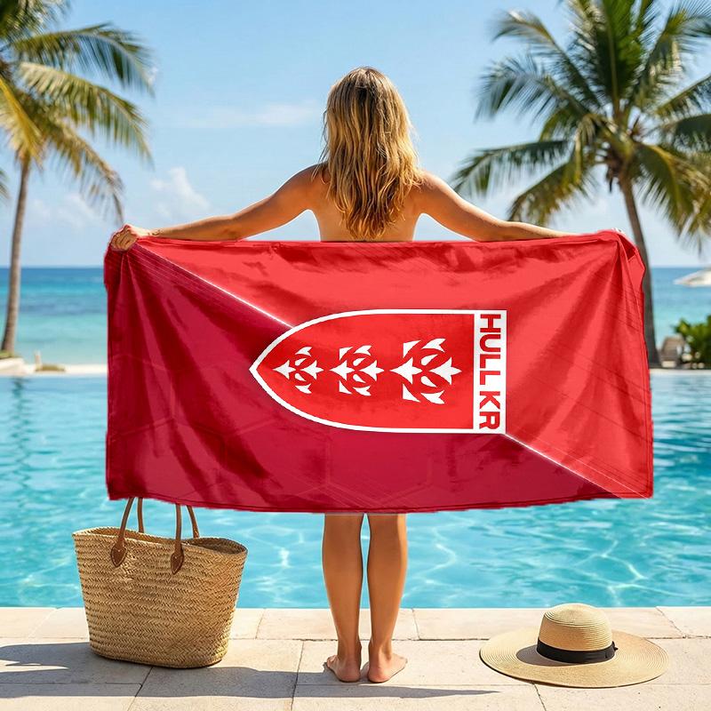 Hull KR Fashion Beach Towel Portable Soft Quick Dry Towel For Swimming Camping Holiday Use