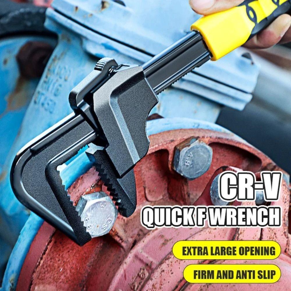 Large Opening Multi-function Spanner Non-slip Design F Type Wrench  Professional Use