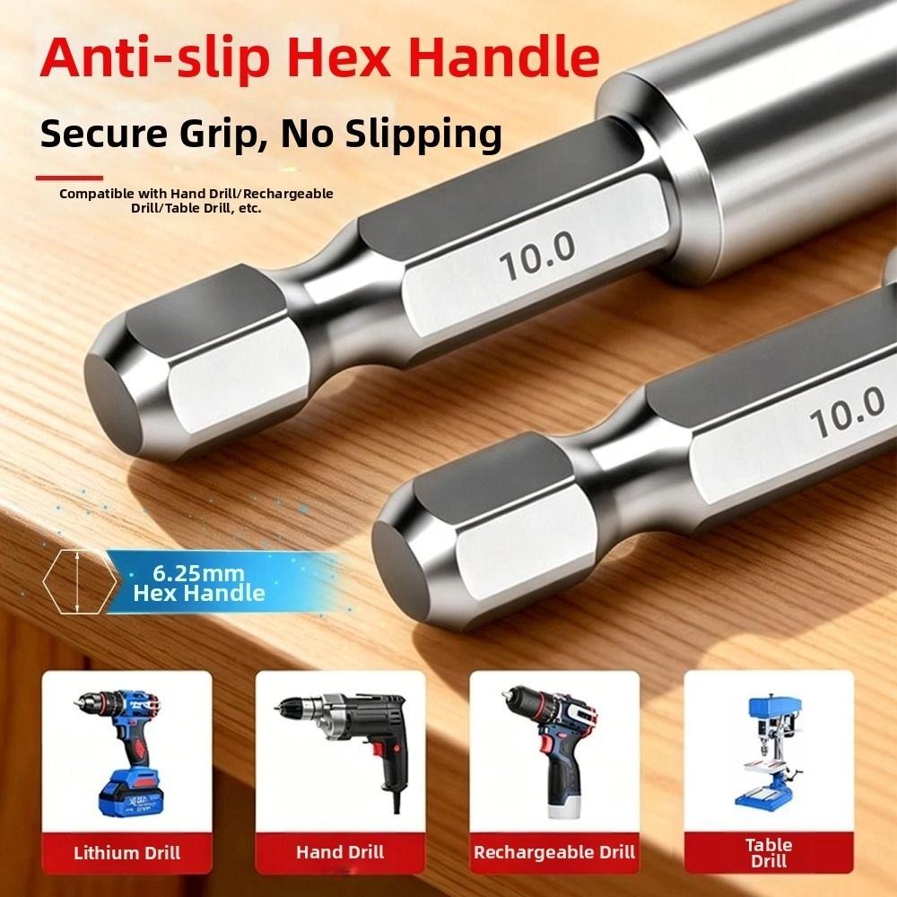 Hex Shank Woodworking Drill Bit Three-Pointed Woodworking Hole Cutter  DIY Wood Drilling
