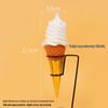 Night Market Ice Cream Cone Model: Realistic Torch Dessert Prop for Photography and Decor