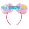 Trip Mickey Ears Headband For Girls Women Sequin Castle 5"Bow Hairband Festival Party Cosplay DIY Hair Accessories