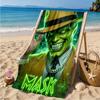 The Masked Green Man Beach Towel Microfiber Beach Towel, Lightweight and Quick-Dry, for Summer Travel, Swimming Pool Fan Birthday Gift