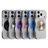Luxury Rotating Magnetic Stand MagSafe Case for iPhone 17 16 15 14 13 12 Pro Max 17Air 17Pro 16e Metal Button Ripple Shape Cover