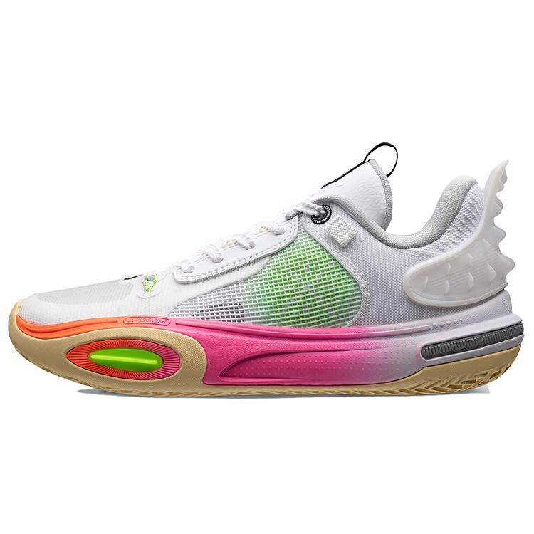 (GS) Li-Ning Wade All City 11 White Yellow Pink Kids ABPT005-2 EU 39