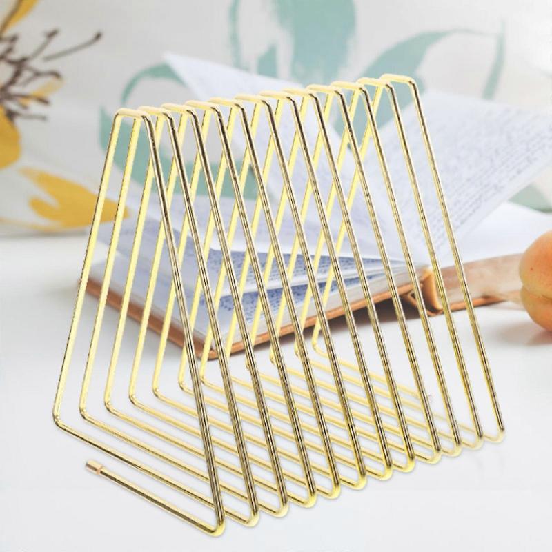 Golden Telescopic Iron Expandable Bookshelf for Desk Use