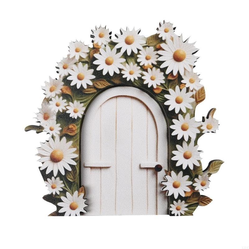 Miniature Fairy Garden Accessories Fairy Door for Tree Garden Sculpture Lawn X3UC