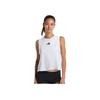 Adidas Logo Short Sleeve Round Neck Sleeveless Vest Women Tops White JJ3496