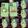 Mint Green Funny Frog Case For Samsung Galaxy M33 M15 M55 M13 M23 M53 M31 M51 M14 M34 M54 M20 M30s M32 M52 Cover