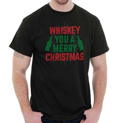 Whiskey Du Frohe Weihnachten Weihnachtsmann Trinken Feiertag Weihnachten T-Shirt Tee