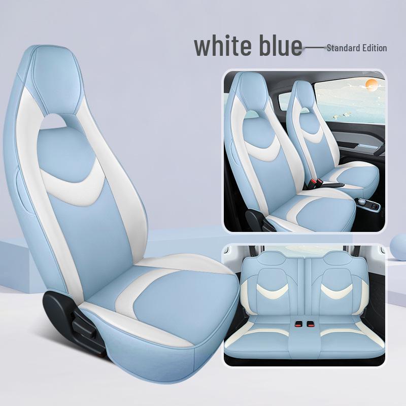 All-Season Chery QQ Ice Cream Car Seat Covers: Full Coverage Waffle Cone Milkshake Design