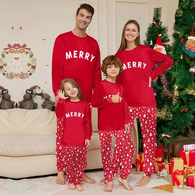 Weihnachts-Schlafanzug-Set für die ganze Familie, Loungewear-Outfits, passende Langarmoberteile und Hosen für die ganze Familie