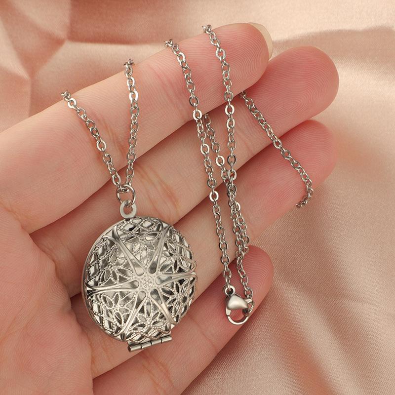 Roestvrij Staal Foto Medaillon Ketting Hart Rond Ovaal Gepersonaliseerde Herinnering Sieraden voor Vrouwen Mannen