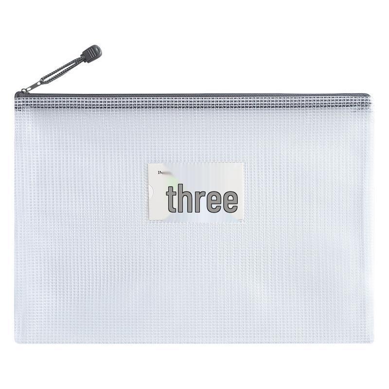 Transparent A4 Zipper Bag - Large Capacity, Waterproof Document Storage for Students