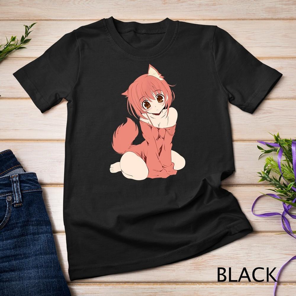 

Japanese Anime Persian Cat Girl Cute Manga Otaku Catgirl T-Shirt Unisex T-shirt S
