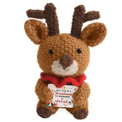 New Mini Crochet Christmas Dolls Knitted Cartoon Home Decor Handmade Gifts Room Ornament Christmas Party