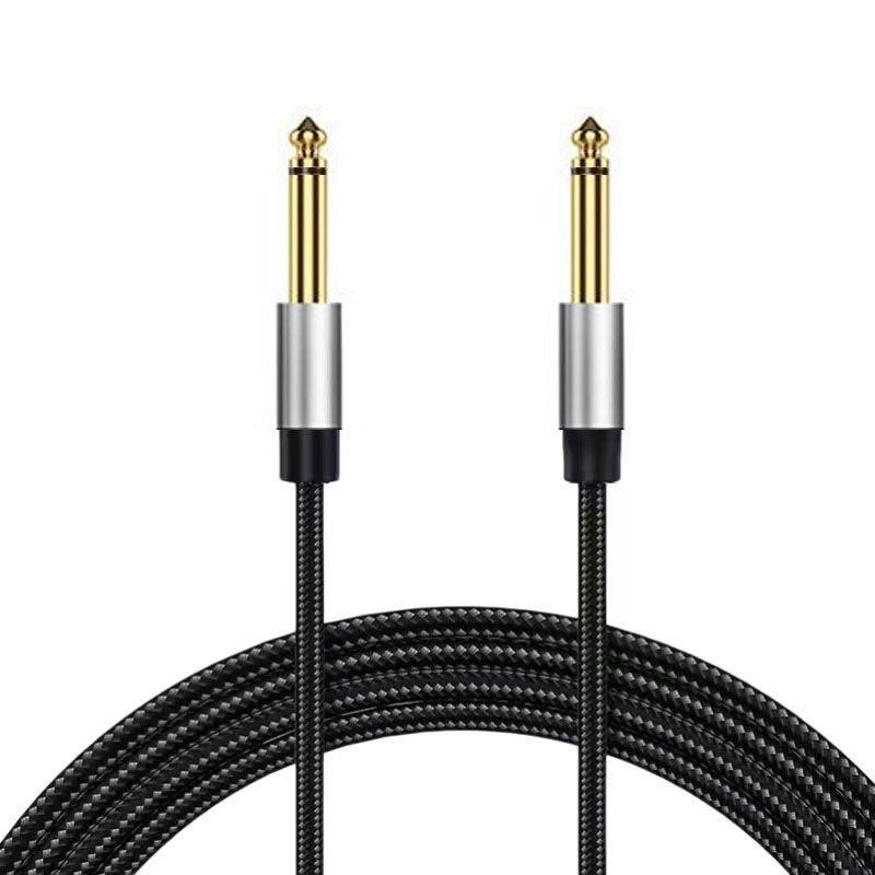 6.35mm To 6.5mm Male-to-Male Audio Cable for Amplifiers, Speakers, Laptops, and Microphones