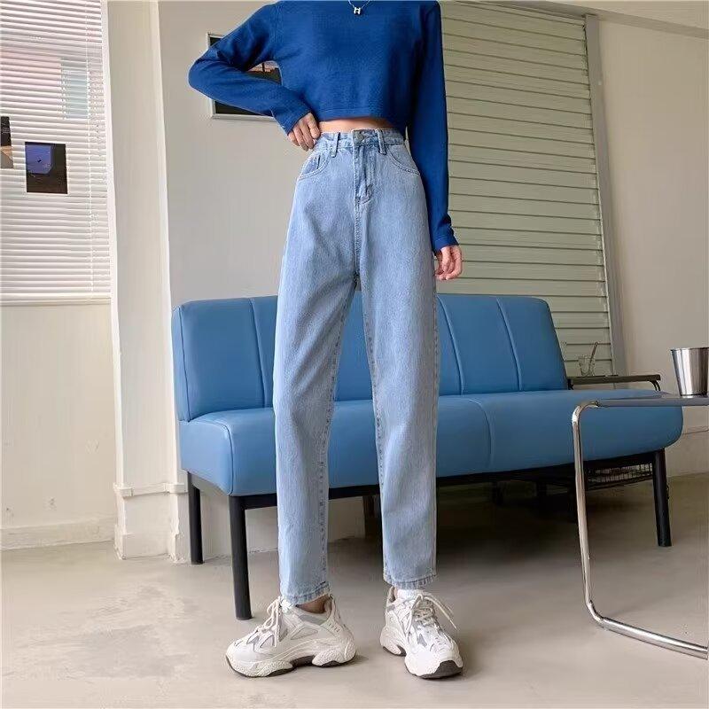 

Jeans women s autumn and winter new large size high waist thin high straight trousers S recommends 80-47.5 kg