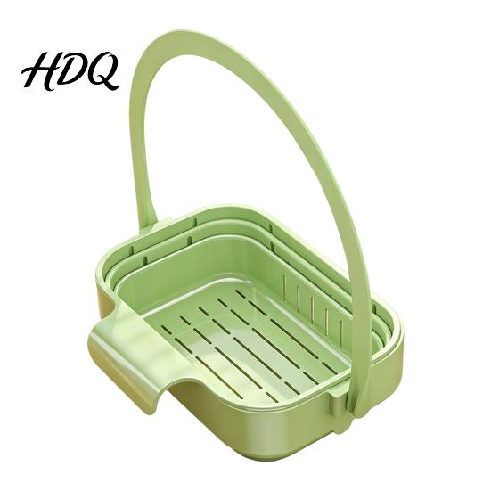 Collapsible Food Strainer Hanging Sink Drain Basket Foldable Stretchable Kitchen Colander Space Saving Fruit Washing Basket Strainer Multi-functional