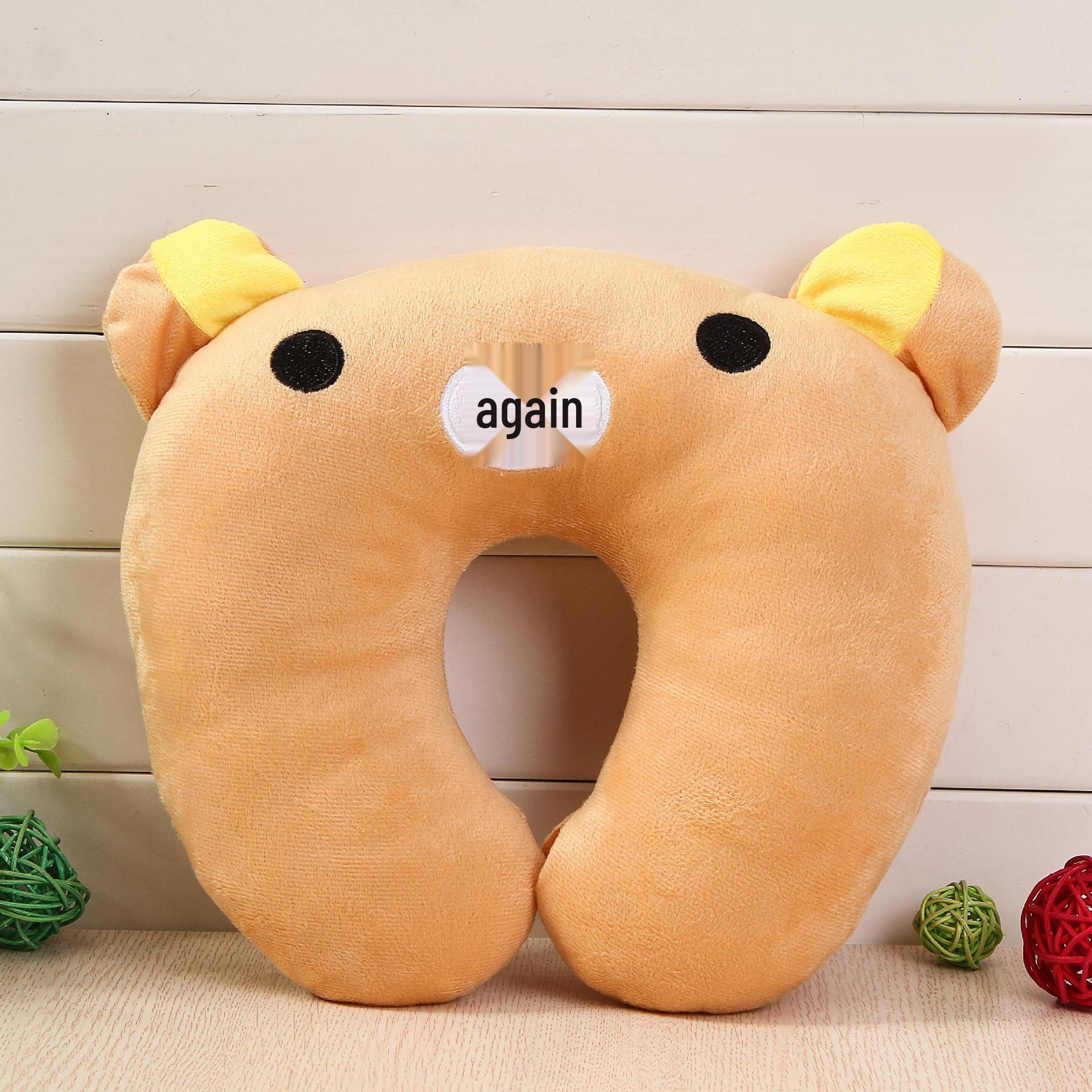 Cartoon Portable U-Shaped Neck Pillow - Foldable & Multifunctional for Travel 26*30cm